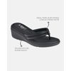 Chinelo Anabela Papoula - Preto / Palmilha Lisa