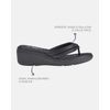 Chinelo Anabela Papoula - Preto / Palmilha Lisa