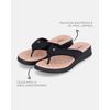 Chinelo Esporão Kalanchoê - Preto palmilha bege 