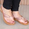 Chinelo Feminino Confortável para Esporão de Calcâneo - Rose/Ouro
