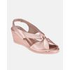 Sandália Slingback Anabela Floralis - Ouro