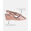 Sandália Slingback Anabela Floralis - Ouro