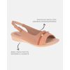 Slingback Jasmim Rasteira - Amêndoa
