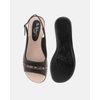 Slingback Jasmim Rasteira - Preto / Palmilha Bege