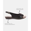 Slingback Jasmim Rasteira - Preto / Palmilha Bege