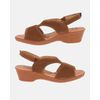 Sandália Salto Médio Verbena - Suede Caramelo Escuro