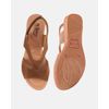 Sandália Salto Médio Verbena - Suede Caramelo Escuro