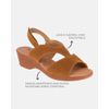 Sandália Salto Médio Verbena - Suede Caramelo Claro