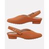 Sapato Slingback Salto Baixo - Mascavo