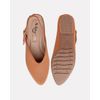 Sapato Slingback Salto Baixo - Mascavo