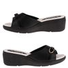 Tamanco Anabela Papoula - Preto / Palmilha Off White