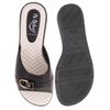 Tamanco Anabela Papoula - Preto / Palmilha Off White