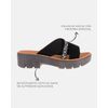 Tamanco Cravo - Preto / Silver