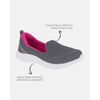 Slip On Begônia - Grafite / Fucsia