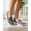 Slip On Begônia - Grafite / Fucsia