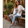 Slip On Begônia - Grafite / Fucsia