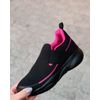 Tênis Pluma - Preto / Fucsia - Sola Preta