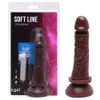 PENIS VIBRADOR CONTROLE EXTERNO 17,5 X 3,8CM KGEL CHOCOLATE