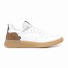 Sapato Casual Masculino Couro Legítimo cano baixo off white Camel 