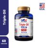 Oysco Cálcio 1200 mg + Vitamina D3 120 comprimidos + Triple Oil 1200 mg Omega Vitgold 60 caps.