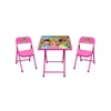 Conjunto mesa e 2 cadeiras infantil Princesas açomix rosa bebe