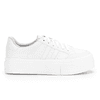 Tenis Feminino Sapatenis Sola Alta Listras Branco