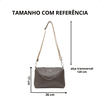 Bolsa Tiracolo com Corrente Pequena Marrom