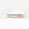 Cinto Feminino Fivela Retangular Branco