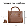 Bolsa Lorena Média Cristal Caramelo