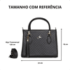 Bolsa Lorena Média Cristal Preta