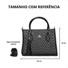 Bolsa Lorena Média Ágata Preta