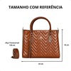 Bolsa Lorena Média Ágata Caramelo