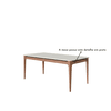 Mesa de Jantar Addar com Vidro 180cm Natural e Off White Província