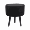 Puff Decorativo Retrô Preto Incasa Móveis