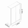 Guarda Roupa Royale 2 Portas com Espelho Branco Acetinado Gelius