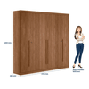 Guarda Roupa Casal 6 Portas Ripado Buriti Santos Andira Jatoba Jatobá