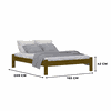 Cama de Casal Queen 165cm Imbuia Nemargi
