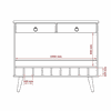 Aparador Bar Seller 2 Gavetas Off White Patrimar
