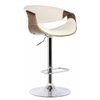 Banqueta Rivatti Nicole Madeira Base Cromada PU Bege Linho
