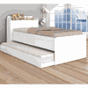 Cama Bibox Robel Onix com 2 Gavetas e Bau Branca 