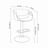 Banqueta Rivatti Nicole Madeira Base Cromada PU Bege Linho