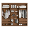 Guarda Roupa Casal 6 Portas 4 Gavetas - Santos Andira Buriti Jatoba Areia