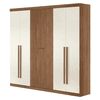 Guarda Roupa Casal 6 Portas 4 Gavetas - Santos Andira Buriti Jatoba Areia