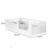 Cama Montessori Planet Baby 100% MDF Juvenil Branco Potente Branco