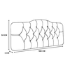 Cabeceira Painel Casal Curvo Estofada Capitone 1,60 Suede Bege
