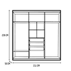 Guarda Roupa Rimo Paranoá 6 Portas 3 Gavetas Branco