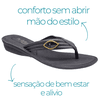 Chinelo Flat Orquídea - Preto