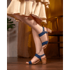 Sandália Versilia Salto Grosso - Azul Marinho