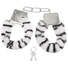 Algema Em Metal Simples Com Pelúcia Zebra