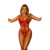 Body em Tule Poa Coração Rubi GG